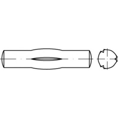 TOOLCRAFT TO-5438175 Geleidepen met middenkerf 10 mm Staal 25 stuk(s)