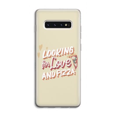 Pizza is the answer: Samsung Galaxy S10 4G Transparant Hoesje
