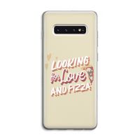 Pizza is the answer: Samsung Galaxy S10 4G Transparant Hoesje