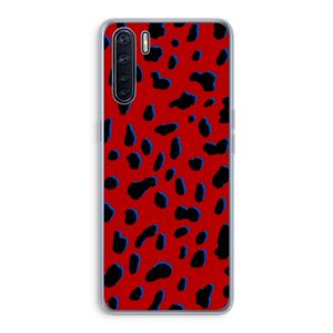 Red Leopard: Oppo A91 Transparant Hoesje