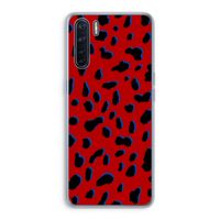 Red Leopard: Oppo A91 Transparant Hoesje