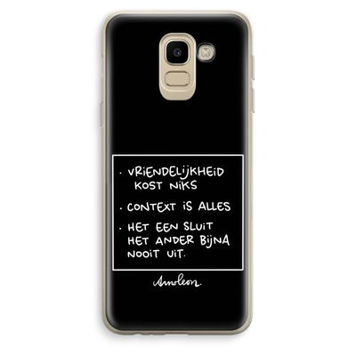 Mijn Motto's: Samsung Galaxy J6 (2018) Transparant Hoesje