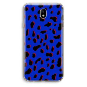 Blue Leopard: Samsung Galaxy J7 (2017) Transparant Hoesje
