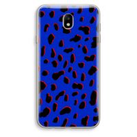 Blue Leopard: Samsung Galaxy J7 (2017) Transparant Hoesje