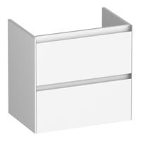 Brauer Inspire - Onderkast Ondiep - 60 cm - met 2 Softclose Lades Greeploos en 1 Sifon Uitsparing - Mat Wit