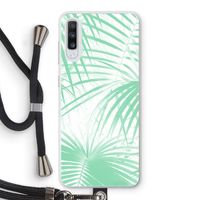 Palmbladeren: Samsung Galaxy A70 Transparant Hoesje met koord