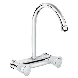 Grohe Costa L wand keukenkraan met bovenuitloop Chroom