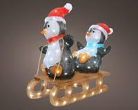 Pinguïns op slee 31x61x56 cm 110 lampjes
