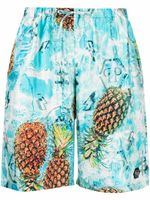 Philipp Plein short à imprimé graphique - Bleu