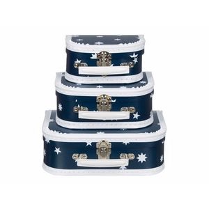 Speelgoed koffertje donkerblauw ster 20 cm