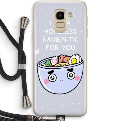 I'm A Hopeless Ramen-Tic For You: Samsung Galaxy J6 (2018) Transparant Hoesje met koord