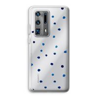 Blauwe stippen: Huawei P40 Pro Plus Transparant Hoesje