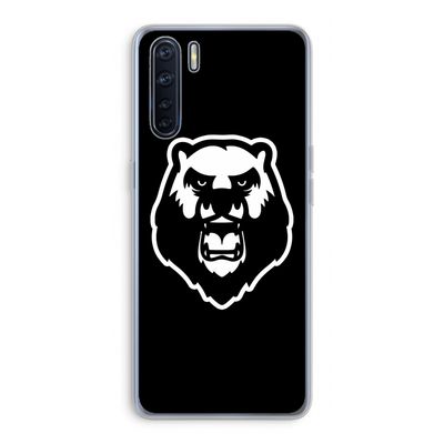 Angry Bear (black): Oppo A91 Transparant Hoesje