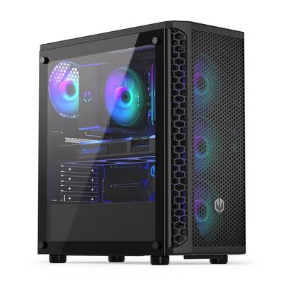 endorfy Signum 300 ARGB Midi-tower PC-behuizing Zwart 4 voorgeïnstalleerde LED-ventilators, Zijvenster, Stoffilter