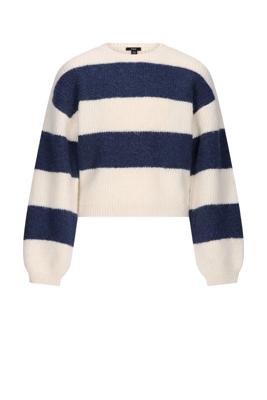 NoBell winter sweater meisjes - navy blauw - Kate - gebreid, colorblock