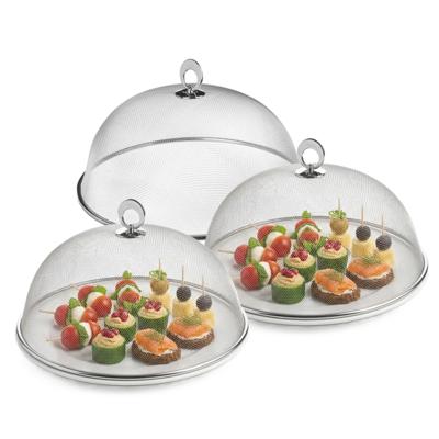 Excellent Houseware Vliegenkap - 3x - Voedselkap - RVS - rond - D30 cm - Eten/voedsel beschermen Excellent Houseware Vliegenkap - 3x - Voedselkap - RVS - rond - D30 cm - Eten/voedsel beschermen