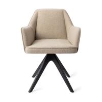 Jesper Home Tome eetkamerstoel Great Greige revolve oak black