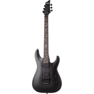 Schecter Damien-6 FR Satin Black elektrische gitaar met Floyd Rose