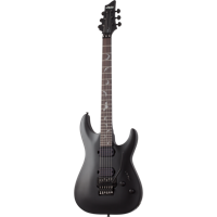 Schecter Damien-6 FR Satin Black elektrische gitaar met Floyd Rose