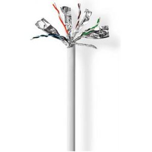 Netwerk Kabel Rol | CAT6 | Solid | S/FTP | CCA | 100.0 m | Binnenshuis | Rond | PVC | Grijs | Gift B