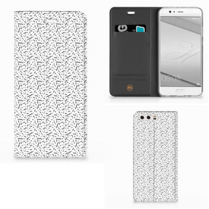 Huawei P10 Plus Hoesje met Magneet Stripes Dots