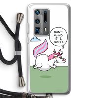 Unicorn: Huawei P40 Pro Plus Transparant Hoesje met koord