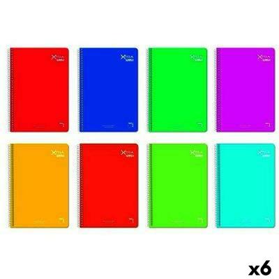 Set notitieboekjes Pacsa XTRA Din A4 80 Lakens 21,5 x 31,5 cm 5 Onderdelen (6 Stuks)