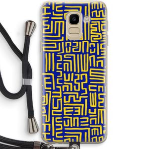 Majorelle Blue Print: Samsung Galaxy J6 (2018) Transparant Hoesje met koord