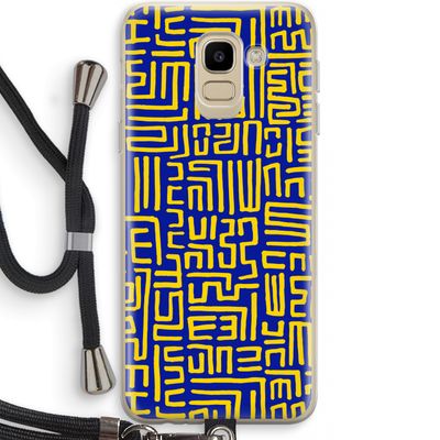 Majorelle Blue Print: Samsung Galaxy J6 (2018) Transparant Hoesje met koord