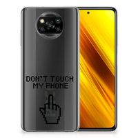 Xiaomi Poco X3 | Poco X3 Pro Silicone-hoesje Finger Don't Touch My Phone - thumbnail