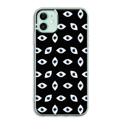 Eyes pattern: iPhone 11 Transparant Hoesje