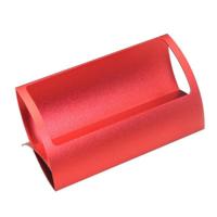Creatieve metalen kaarthouders Opmerking houders voor Office display Desk visitekaartje houders Bureau accessoires staan clip (rood)