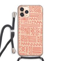 Marrakech Pink: iPhone 11 Pro Max Transparant Hoesje met koord