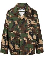 Off-White veste zippée à imprimé camouflage - Vert