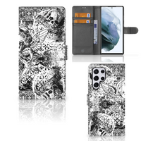 Telefoonhoesje met Naam Samsung Galaxy S22 Ultra Skulls Angel