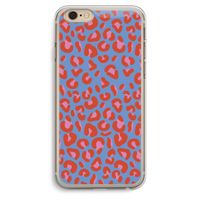 Leopard blue: iPhone 6 Plus / 6S Plus Transparant Hoesje