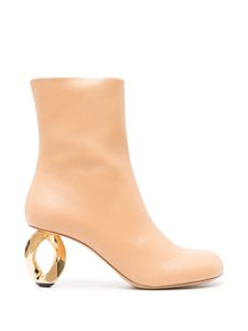 JW Anderson bottes en cuir à talon sculpté 105 mm - Tons neutres