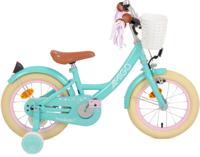 AMIGO Perfect 14 Inch 22 cm Meisjes Terugtraprem Turquoise AMIGO Perfect 14 Inch 22 cm Meisjes Terugtraprem Turquoise