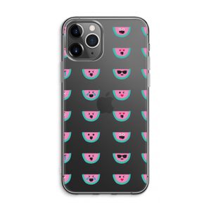 Smiley watermeloenprint: iPhone 11 Pro Max Transparant Hoesje