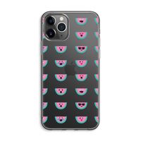 Smiley watermeloenprint: iPhone 11 Pro Max Transparant Hoesje