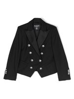 Balmain Kids blazer en laine à boutonnière croisée - Noir - thumbnail