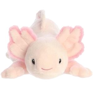 Pluche knuffeldier Axolotl - roze - 37 cm - Waterdieren thema