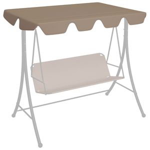 VidaXL Vervangingsluifel voor schommelbank 188/168x145/110 cm taupe