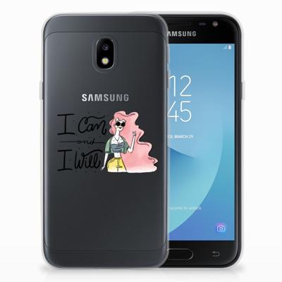 Samsung Galaxy J3 2017 Telefoonhoesje met Naam i Can Samsung Galaxy J3 2017 Telefoonhoesje met Naam i Can