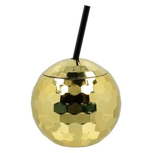 Discobal Drinkbeker Met Rietje Goud