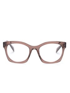 Prada Eyewear lunettes de vue transparentes à logo - Marron