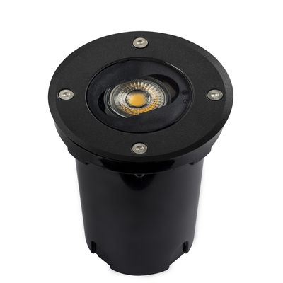 Richtbare Grondspot LED Ø12 Rond zwart incl. GU10