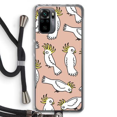 Papegaai: Xiaomi Redmi Note 10 Pro Transparant Hoesje met koord