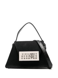 MM6 Maison Margiela mini sac à plaque signature - Noir