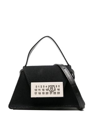 MM6 Maison Margiela mini sac à plaque signature - Noir